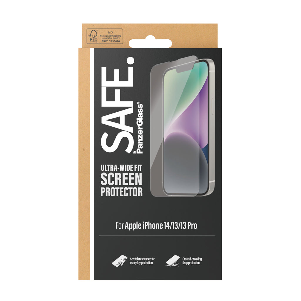 PanzerGlass SAFE. by ® Screen Protector iPhone 14 | 13 | 13 Pro | Ultra-Wide Fit Protector de pantalla Apple 1 pieza(s) (3)