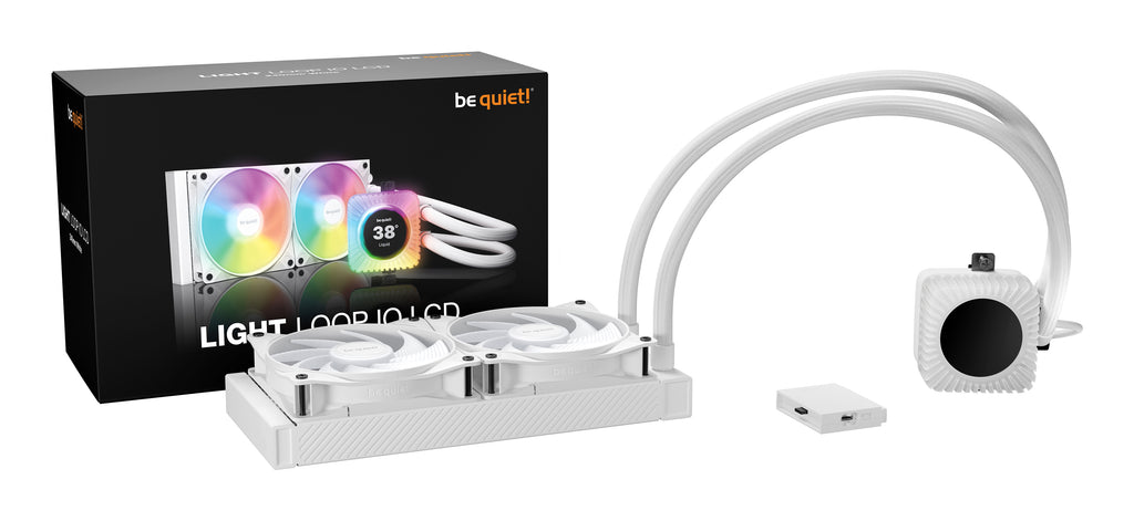 be quiet! LIGHT LOOP IO LCD | 240mm Procesador Sistema de refrigeración líquida todo en uno 12 cm Blanco 1 pieza(s) (2)