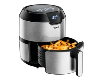 Tefal Easy Fry EY401D Sencillo 4,2 L Independiente 1500 W Freidora de aire caliente Negro, Acero inoxidable (2)