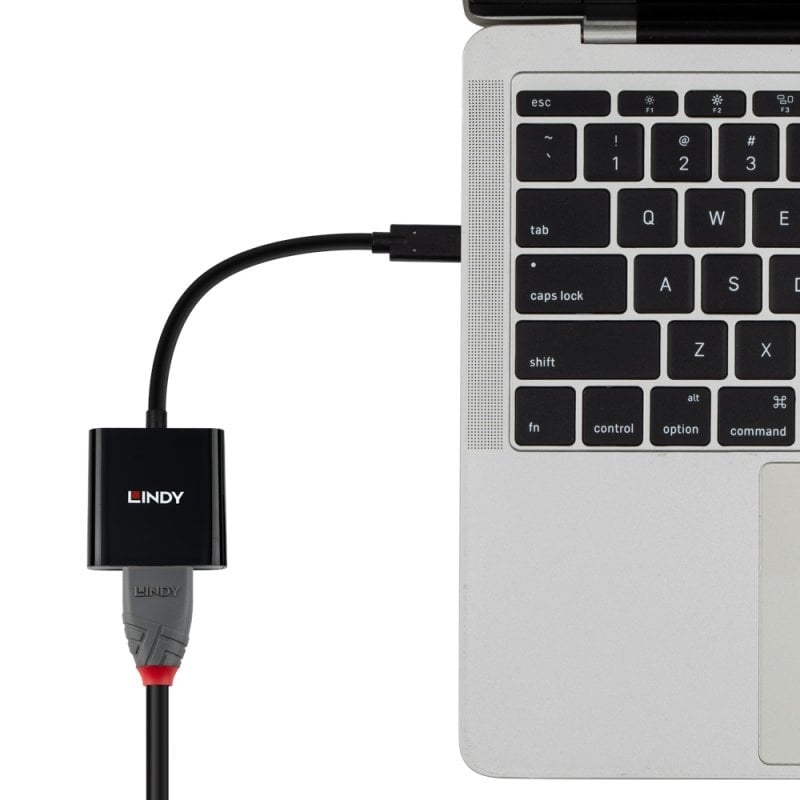 Lindy 43438 adaptador de cable de vídeo 0,15 m USB Tipo C HDMI Negro (6)