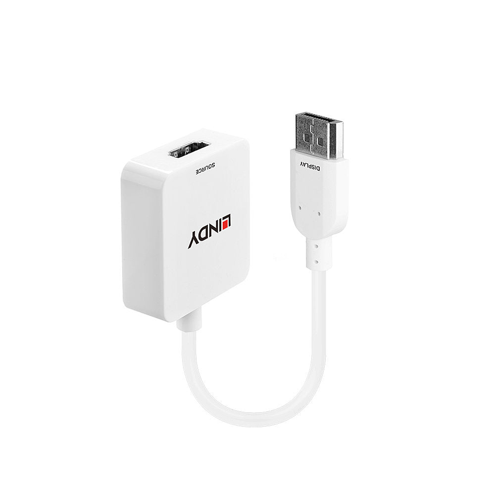 Lindy 38146 adaptador de cable de vídeo HDMI tipo A (Estándar) DisplayPort Blanco (2)