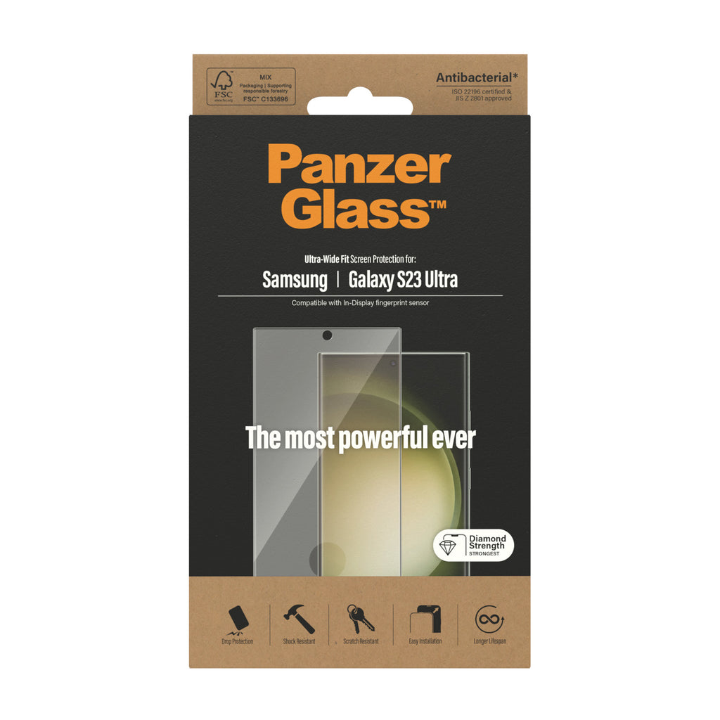 PanzerGlass ® Screen Protector Samsung Galaxy S23 Ultra | Ultra-Wide Fit Protector de pantalla 1 pieza(s) (3)