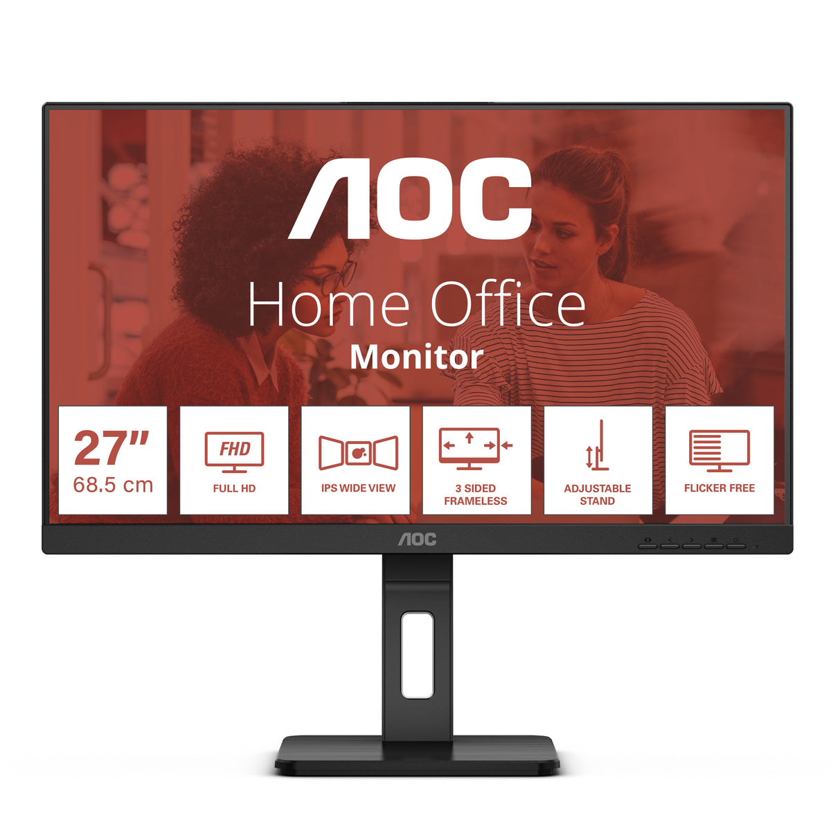 AOC E3 27E3QAF pantalla para PC 68,6 cm (27") 1920 x 1080 Pixeles Full HD LED Negro (2)