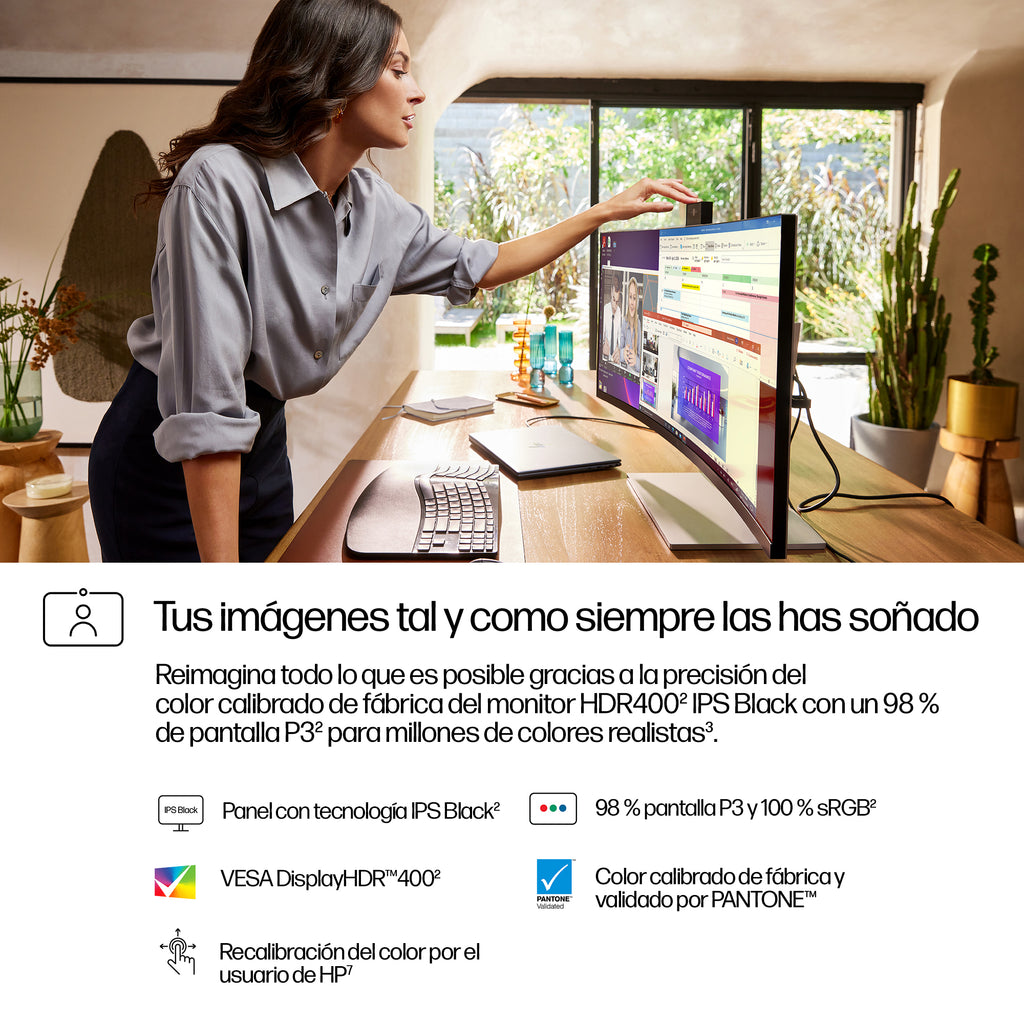 HP Series 7 Pro 734pm pantalla para PC 86,4 cm (34") 3440 x 1440 Pixeles Wide Quad HD LCD Gris (8)