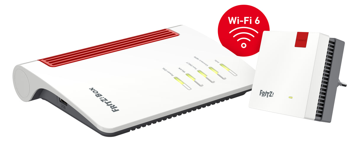 Mesh Set 7530 AX + 1200 AX Doble banda (2,4 GHz / 5 GHz) Wi-Fi 6 (802.11ax) Rojo, Blanco 4 3G Interno (2)