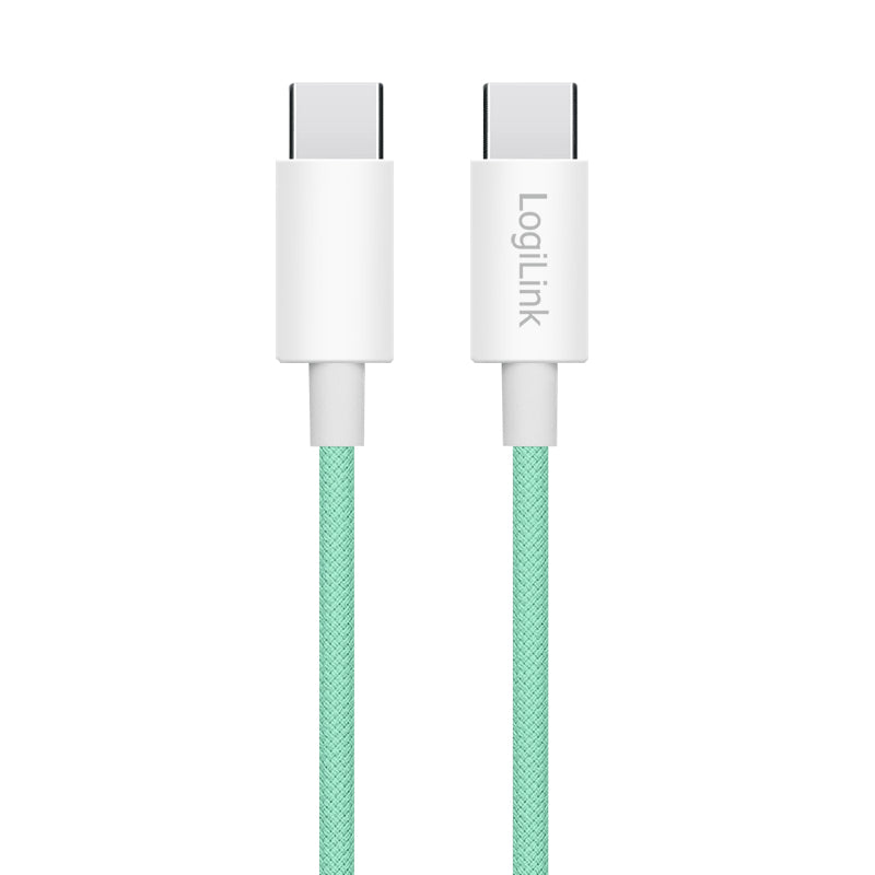 LogiLink CU0348 cable USB USB 2.0 1,5 m USB C 0,48 Gbit/s 60 W Verde (3)