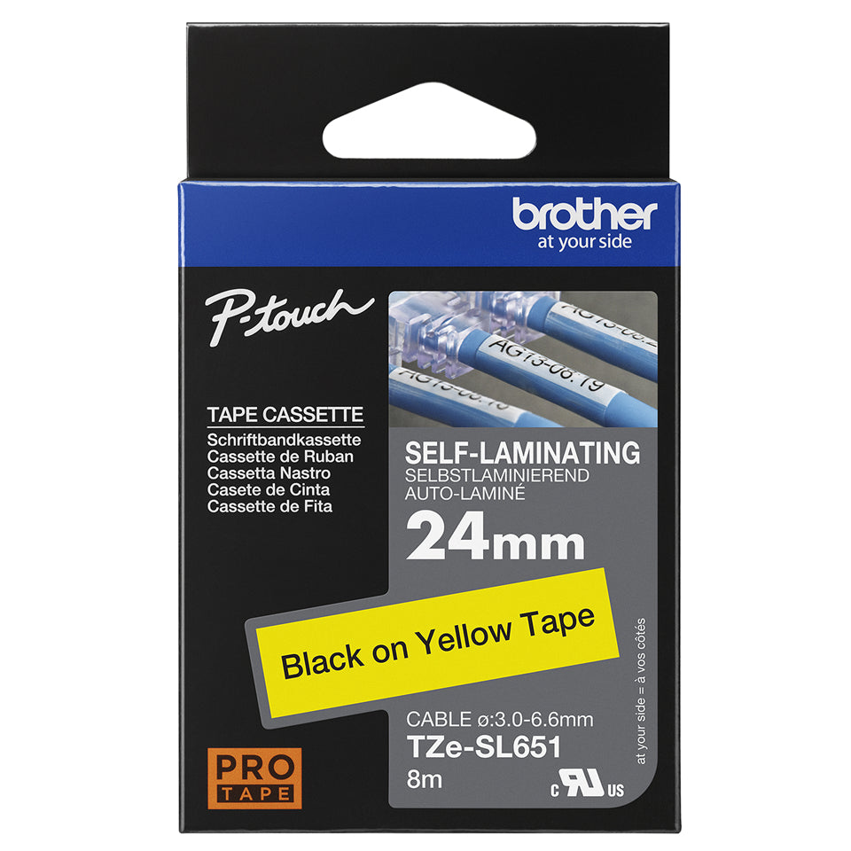 Brother TZE-SL651 cinta para impresora de etiquetas Negro en el oro (5)