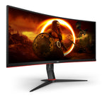AOC G2 CU34G2X/BK pantalla para PC 86,4 cm (34") 3440 x 1440 Pixeles Quad HD LED Negro, Rojo (6)