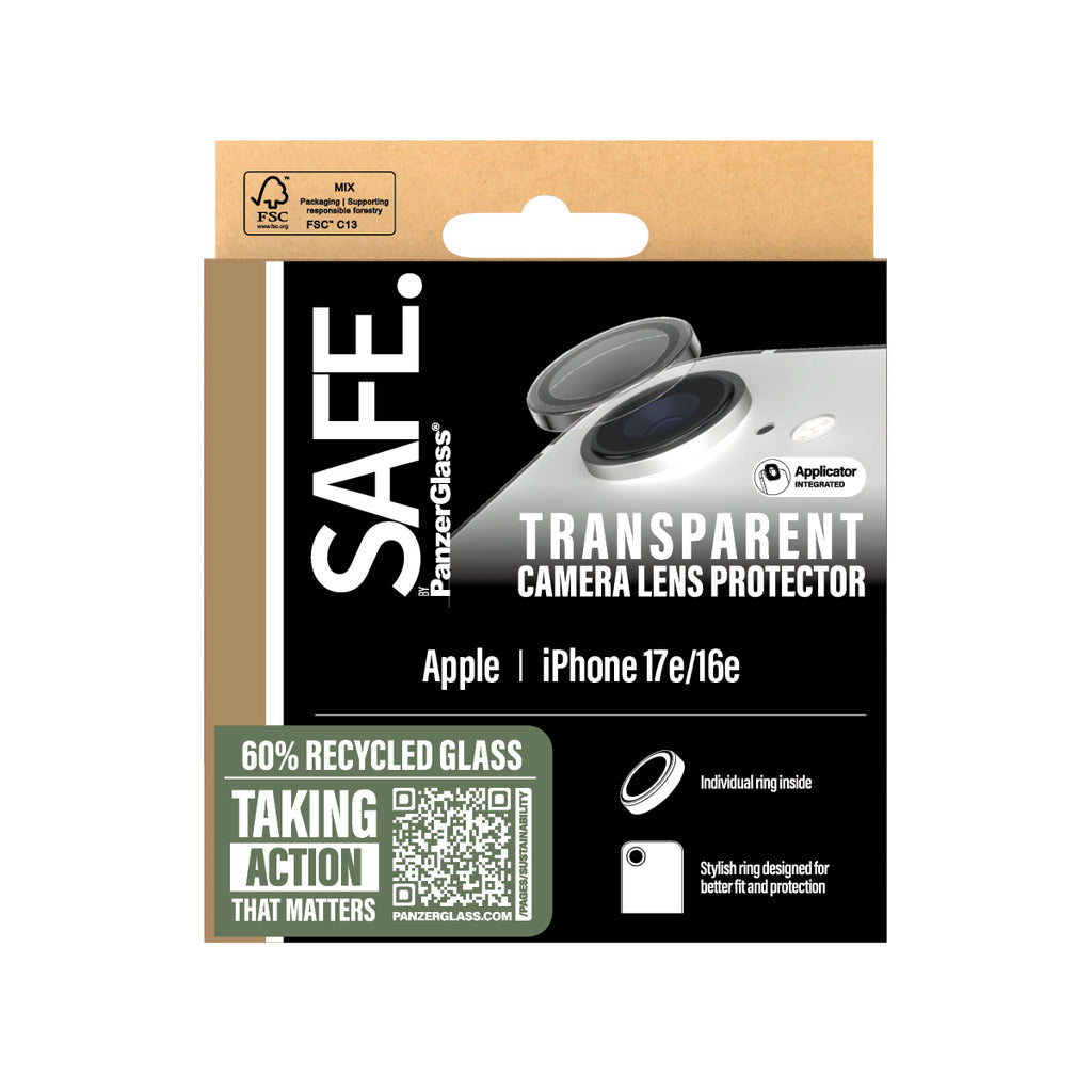 PanzerGlass SAFE. by ® Camera Lens Protector Transparent iPhone 17e | 16e Protector de pantalla Apple 1 pieza(s) (3)