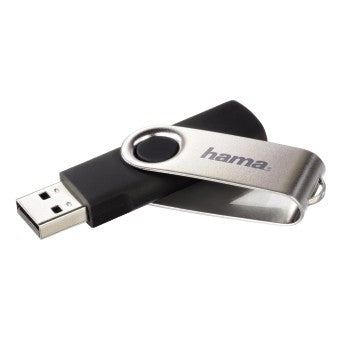 Hama Rotate 128GB USB 2.0 unidad flash USB USB tipo A Negro, Plata (2)