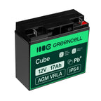 Green Cell AGM Battery Lead Acid VRLA 12V 17Ah for motor boats and electric - Battery - 17.000 mAh (3)