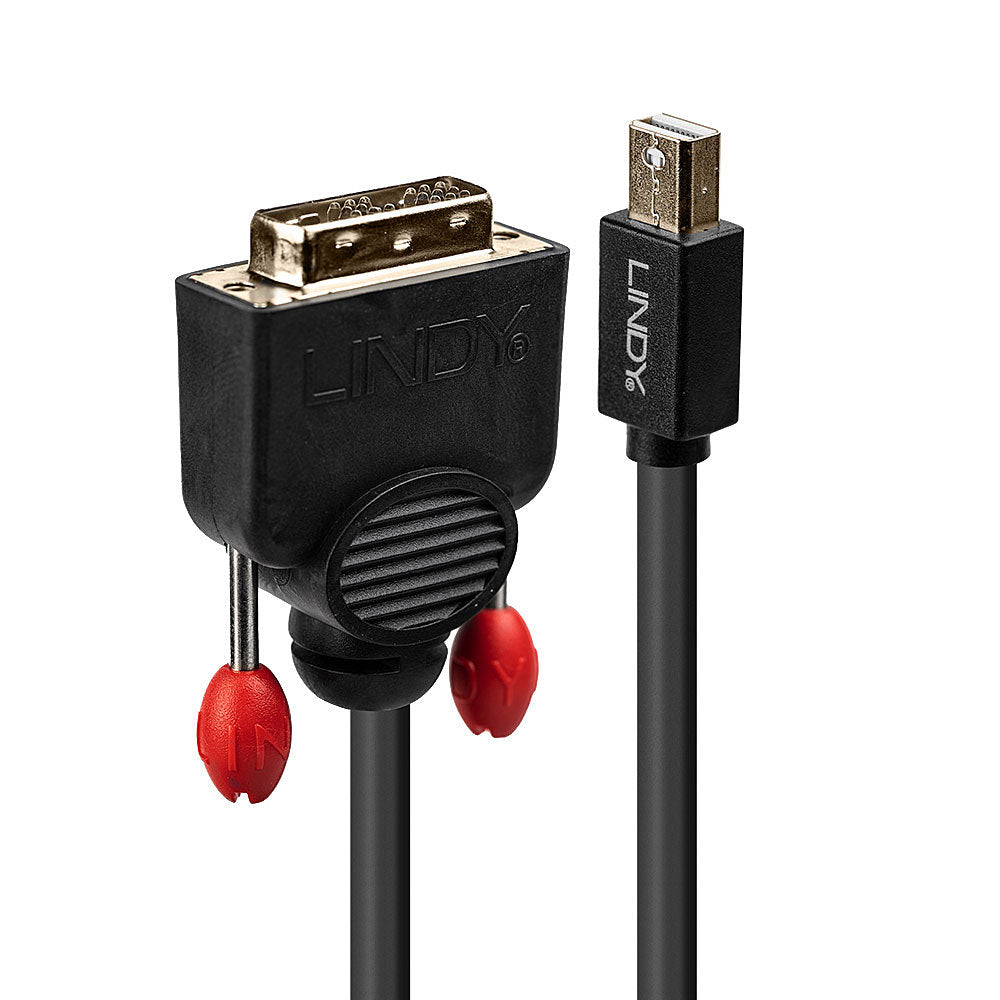 Lindy 41953 adaptador de cable de vídeo 3 m Mini DisplayPort DVI-D Negro (2)