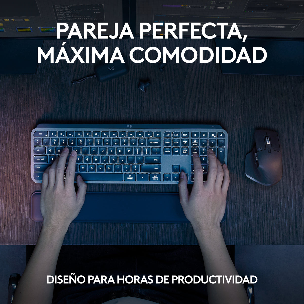 Logitech MX Keys S Combo teclado Ratón incluido Oficina Bluetooth QWERTY Español Grafito (3)