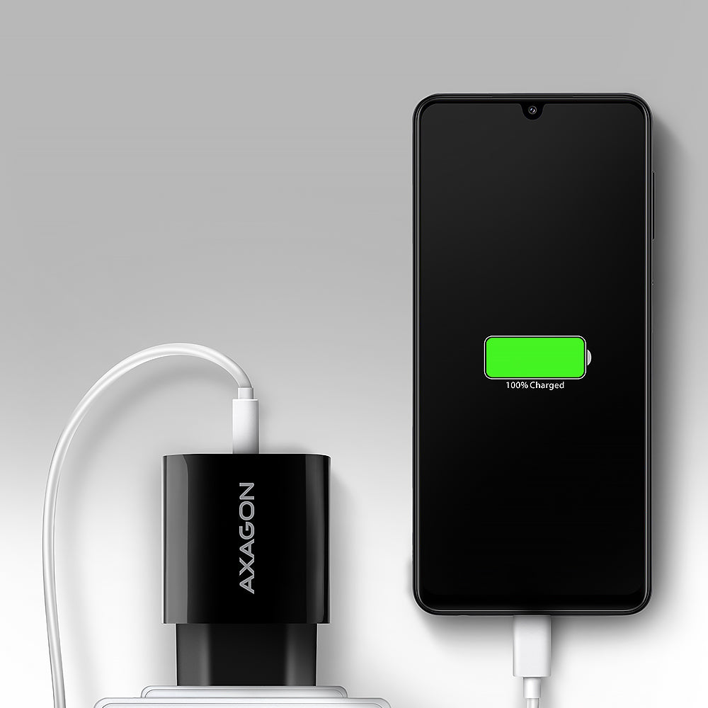 Axagon ACU-QC18 cargador de dispositivo móvil Teléfono móvil, Batería portátil, Smartphone, Reloj inteligente, Tableta, Universal Negro Corriente alterna Carga rápida Interior (6)