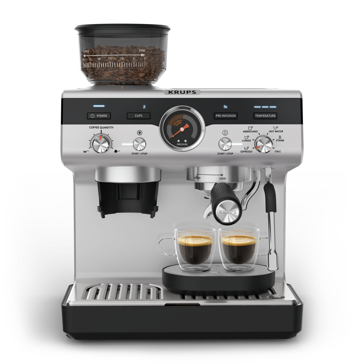 Krups Precision XP801T10 cafetera eléctrica Semi-automática Máquina espresso 3 L