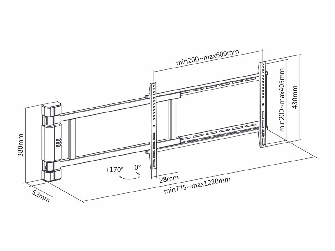 Multibrackets 2642 soporte para pantalla de señalización 190,5 cm (75") Negro (6)