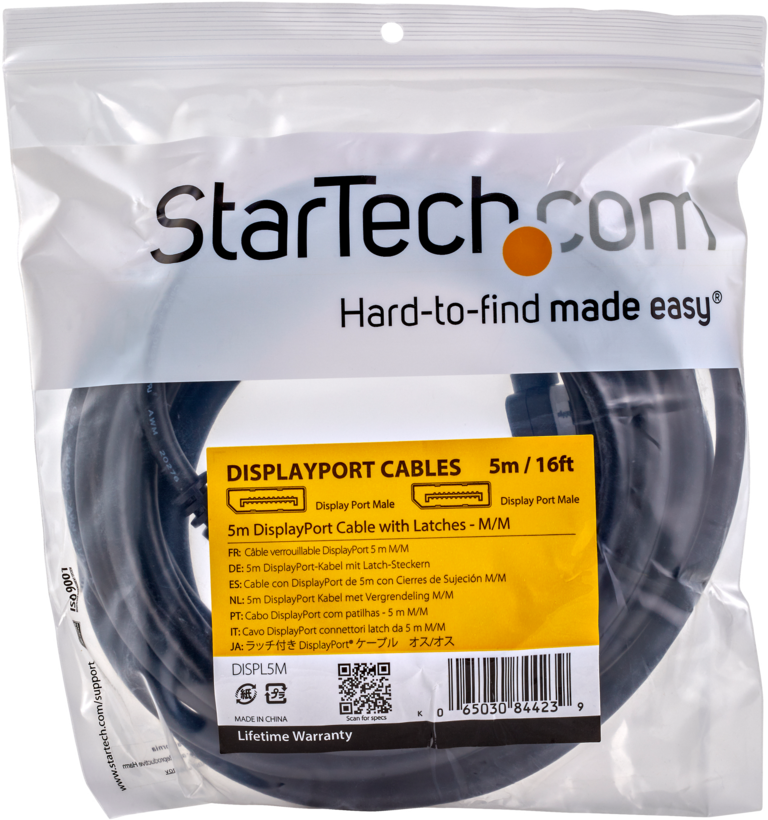 Startech DISPL5M - 2x Macho DP, Latches, Negro, Cable DisplayPort, DisplayPort (3)