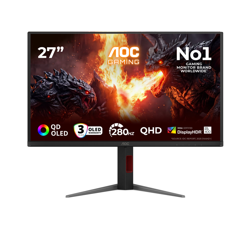 AOC G4 Q27G4ZD/69 pantalla para PC 67,3 cm (26.5") 2560 x 1440 Pixeles Negro, Rojo
