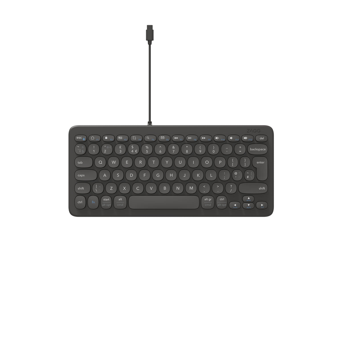 ZAGG Connect Keyboard 12C teclado Universal USB QWERTY Inglés del Reino Unido Negro