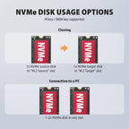 Axagon ADSA-M2C22 base de conexión para disco duro USB 3.2 Gen 2x2 Type-C Negro (6)