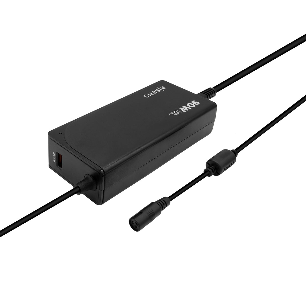 AISENS ASLC-90WAUTO-BK adaptador e inversor de corriente Interior 90 W Negro (3)