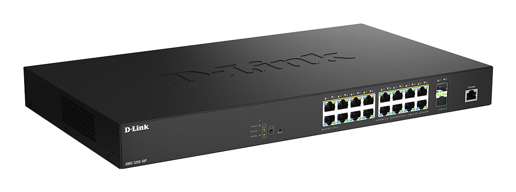 D-Link DMS-1250-18P/B switch Gestionado L2+ 2.5G Ethernet (100/1000/2500) Energía sobre Ethernet (PoE) Negro (2)