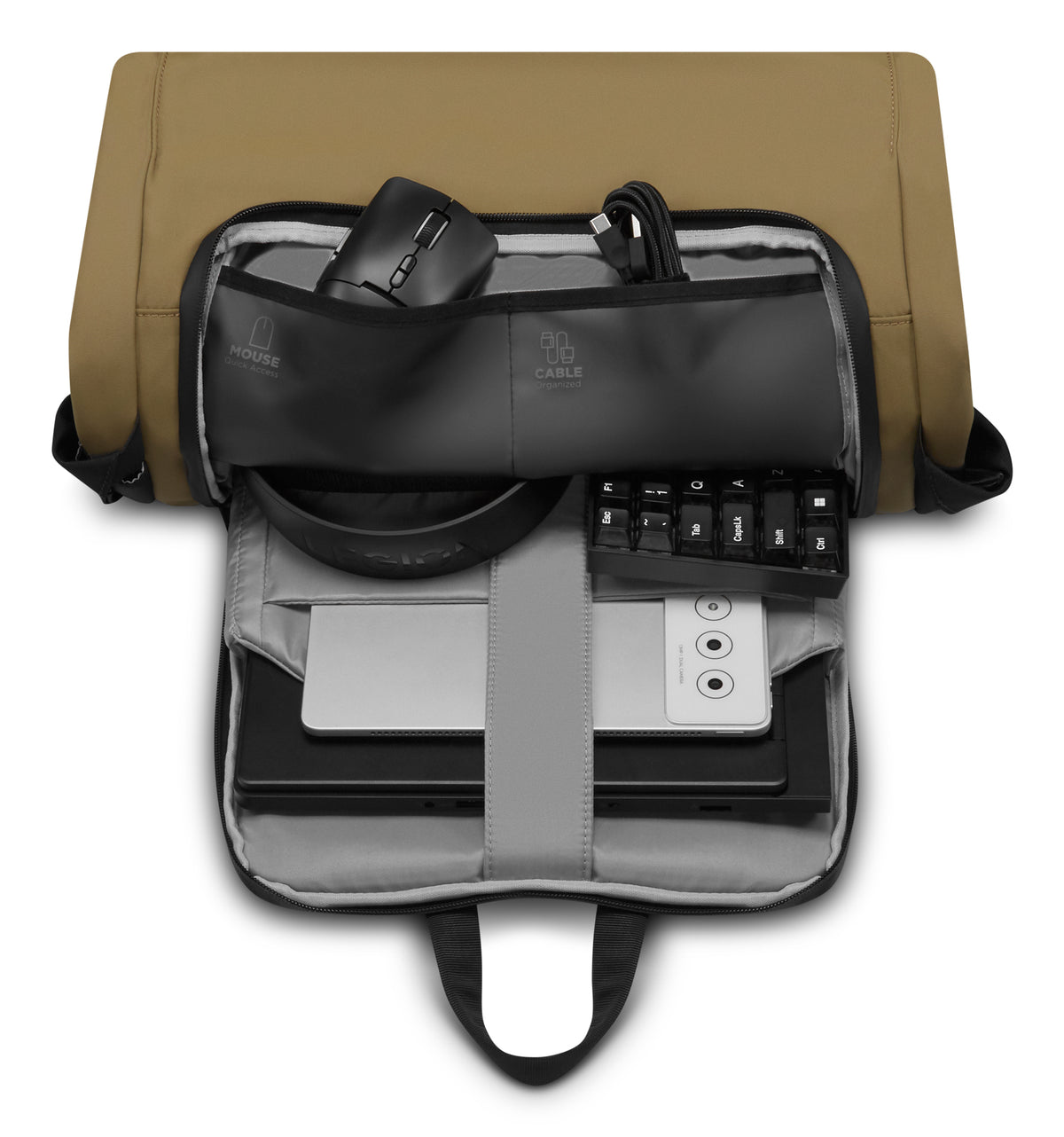 Lenovo GX41U39298 maletines para portátil 40,6 cm (16") Mochila Negro, Amarillo (5)