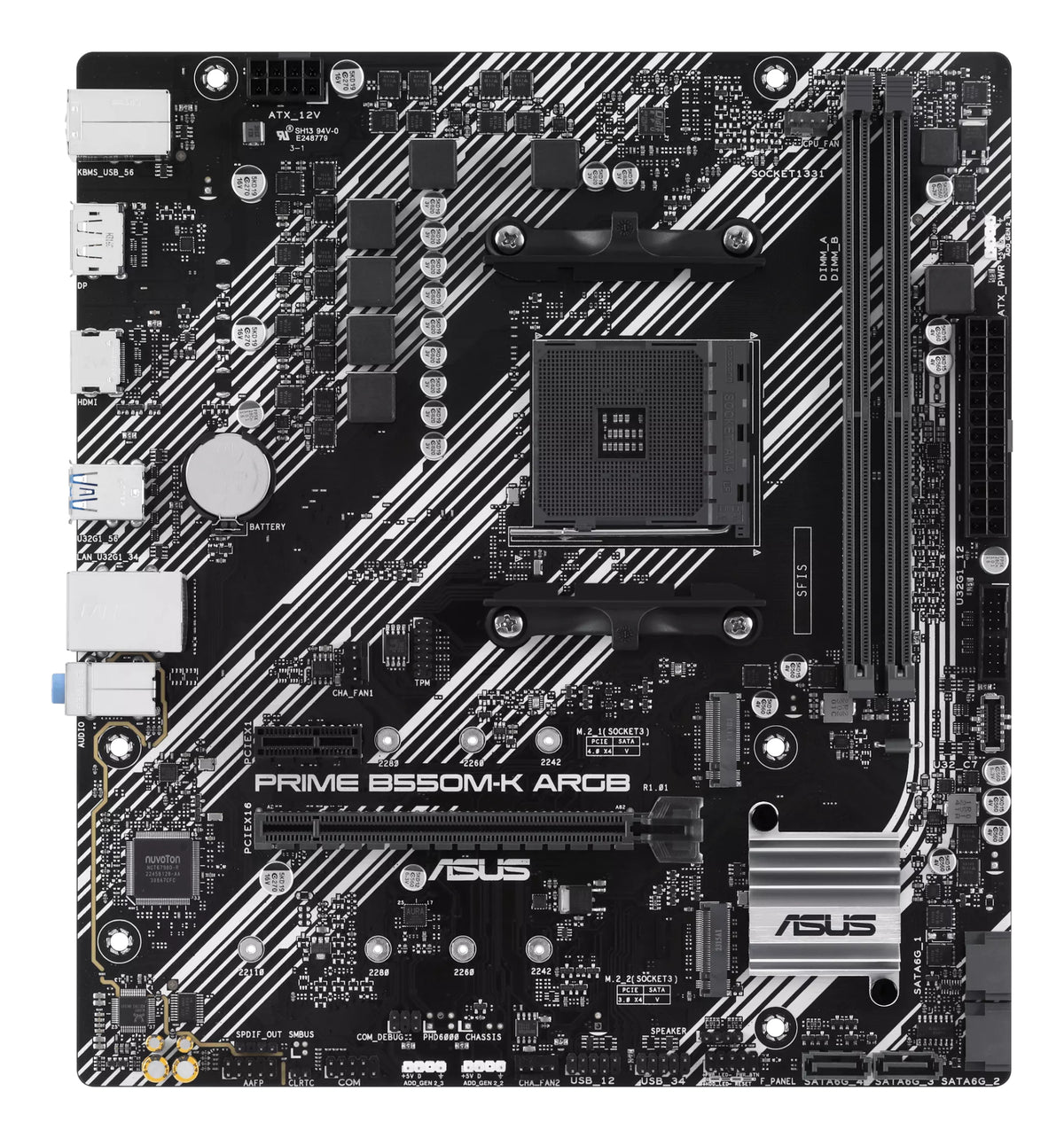 ASUS PRIME B550M-K ARGB AMD B550 Zócalo AM4 micro ATX (3)