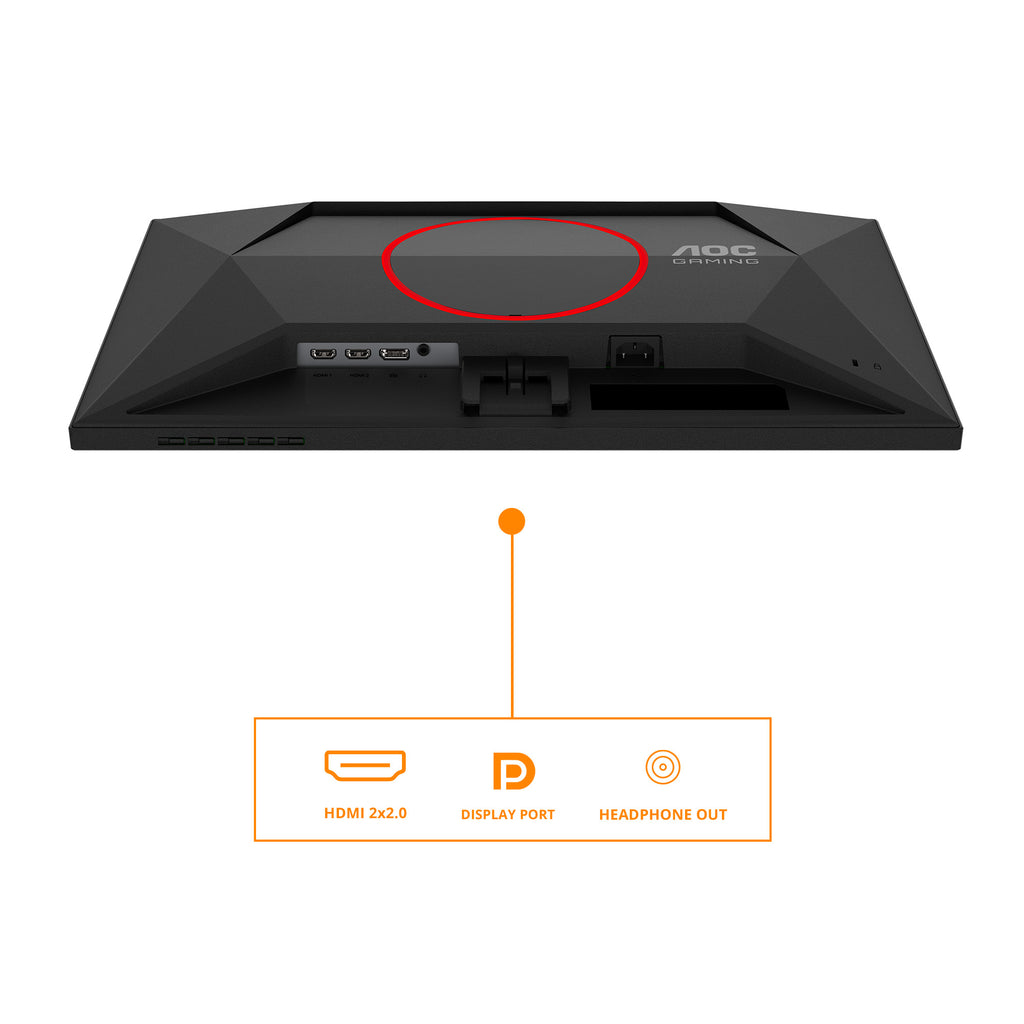 AOC G4 24G4HREAD pantalla para PC 60,5 cm (23.8") 1920 x 1080 Pixeles Negro, Rojo (3)