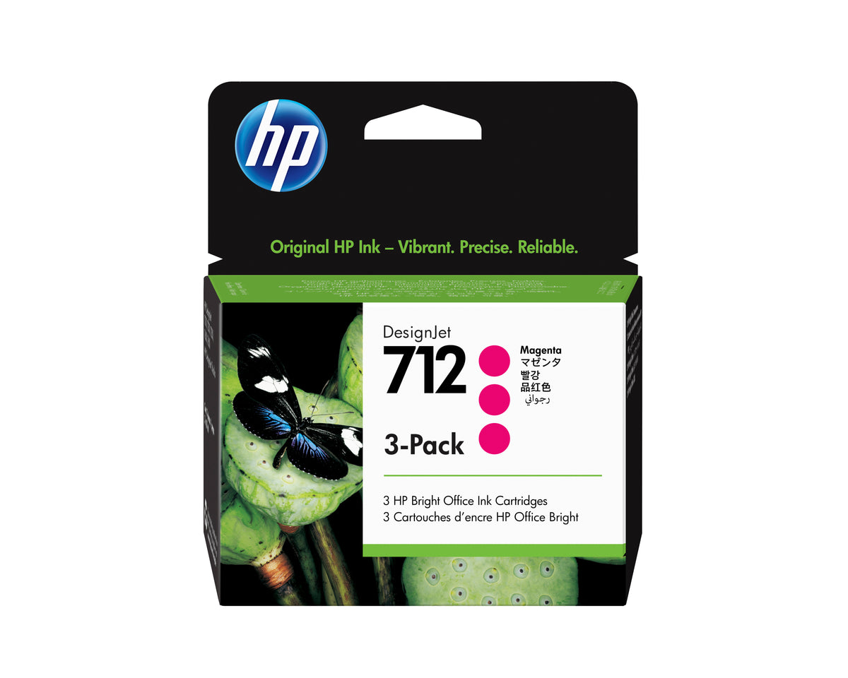HP 712 3-pack 29-ml Magenta DesignJet Ink Cartridge cabeza de impresora Inyección de tinta térmica (2)