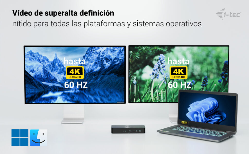 i-tec CAINTGDUAL4KDOCPD base para portátil y replicador de puertos Alámbrico USB 3.2 Gen 1 (3.1 Gen 1) Type-C Negro (4)