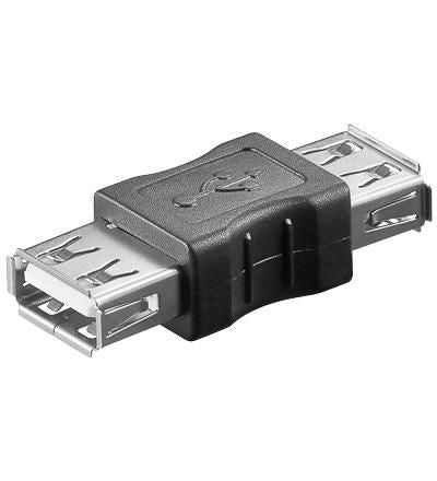 Microconnect USBAFAF cambiador de género para cable USB A Negro (2)