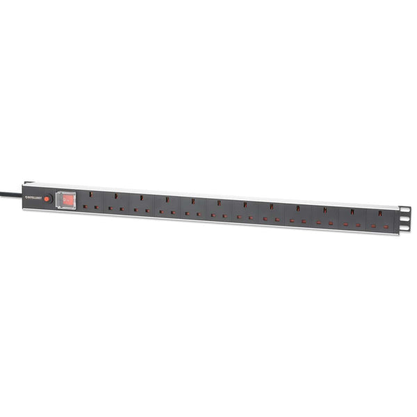 Intellinet 715614 unidad de distribución de energía (PDU) 12 salidas AC 1U Negro, Blanco