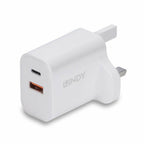 Lindy 73425 cargador de dispositivo móvil Universal Blanco Corriente alterna Carga rápida Interior