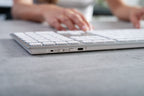 CHERRY KW 9100 SLIM FOR MAC teclado Universal USB + Bluetooth QWERTY Inglés Plata (4)
