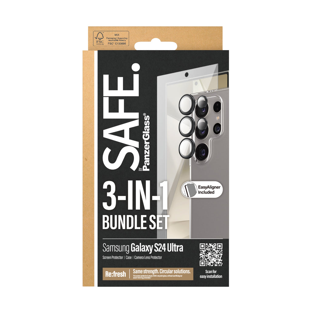 PanzerGlass SAFE. by ® 3-in-1 Bundle Samsung Galaxy S24 Ultra Protector de pantalla 1 pieza(s) (3)