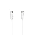Hama 00205062 cable coaxial 3 m F Blanco