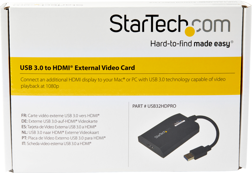 Startech USB32HDPRO - Tarjeta Gráfica Externa, Cable adaptador (3)