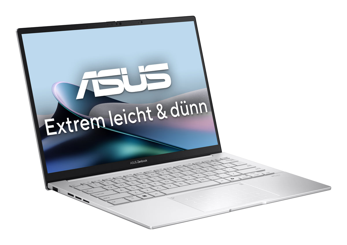 ASUS Zenbook 14 OLED UX3405CA-ST775X Intel Core Ultra 9 285H Portátil 35,6 cm (14") WQXGA+ 32 GB LPDDR5x-SDRAM 1 TB SSD Wi-Fi 7 (802.11be) Windows 11 Pro Plata QWERTZ Alemán (3)