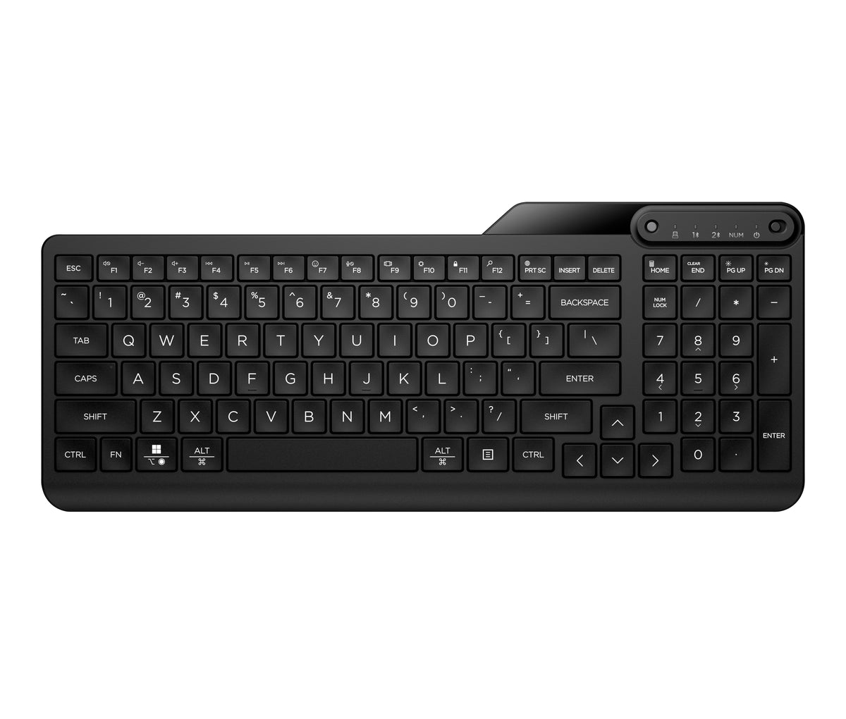 HP 475 Dual-Mode Wireless Keyboard teclado Universal RF Wireless + Bluetooth Negro (7)