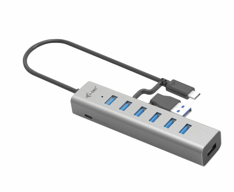 i-tec C31HUBMETAL703 hub de interfaz USB 3.2 Gen 1 (3.1 Gen 1) Type-C 5000 Mbit/s Gris (2)