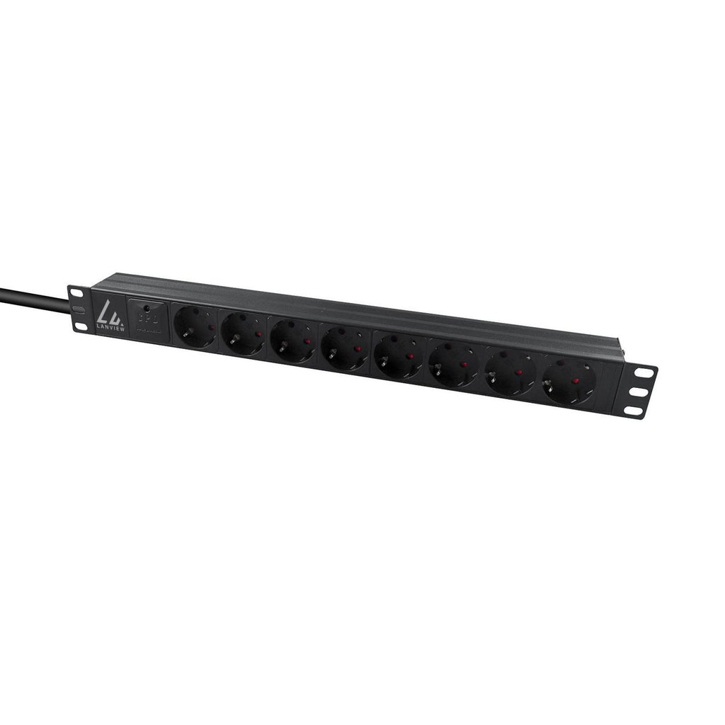 Lanview LVR-3MSCH-SPD-SCH8 unidad de distribución de energía (PDU) 8 salidas AC 1U Negro (3)