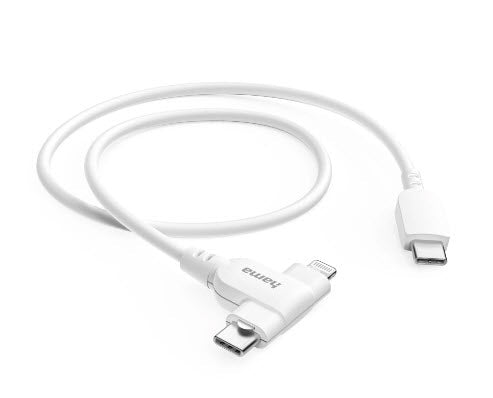 Hama 00201722 cable USB USB 2.0 1,5 m USB C USB C/Lightning 0,48 Gbit/s Blanco (2)