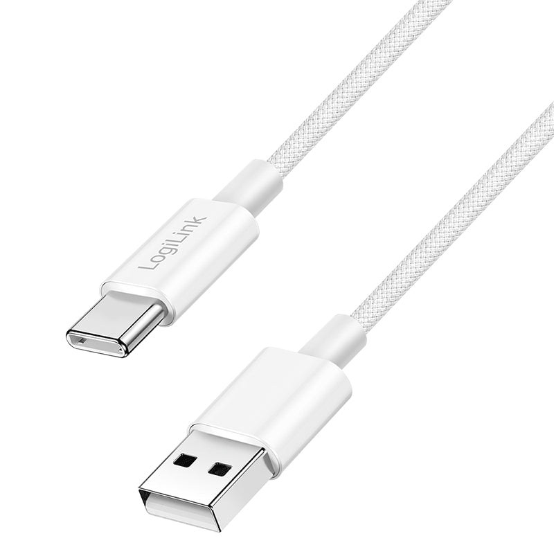LogiLink CU0322 cable USB USB 2.0 1,5 m USB A USB C 0,48 Gbit/s 60 W Blanco (2)
