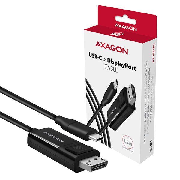 Axagon RVC-DPC adaptador de cable de vídeo 1,8 m USB Tipo C DisplayPort Negro (8)