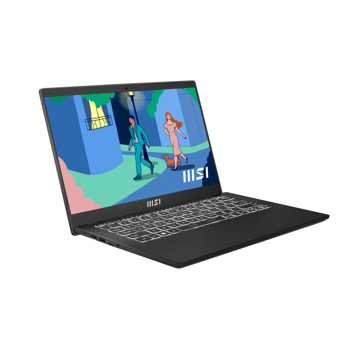 MSI Modern 14 C7M-407UK ordenador portatil AMD Ryzen™ 5 7430U Portátil 35,6 cm (14") Full HD 8 GB DDR4-SDRAM 512 GB SSD Wi-Fi 6E (802.11ax) Windows 11 Home Negro QWERTY Inglés del Reino Unido (2)