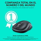 Logitech M185 ratón Oficina Ambidextro RF inalámbrico Óptico 1000 DPI (8)