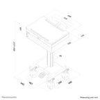 Neomounts MED-M100 soporte para monitor 43,2 cm (17") Piso Gris (3)