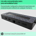 HP Universal USB-C Multiport Hub USB 3.2 Gen 1 (3.1 Gen 1) Type-C Negro (DOC0253A)