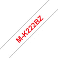 Brother M-K222BZ cinta para impresora de etiquetas Rojo sobre blanco